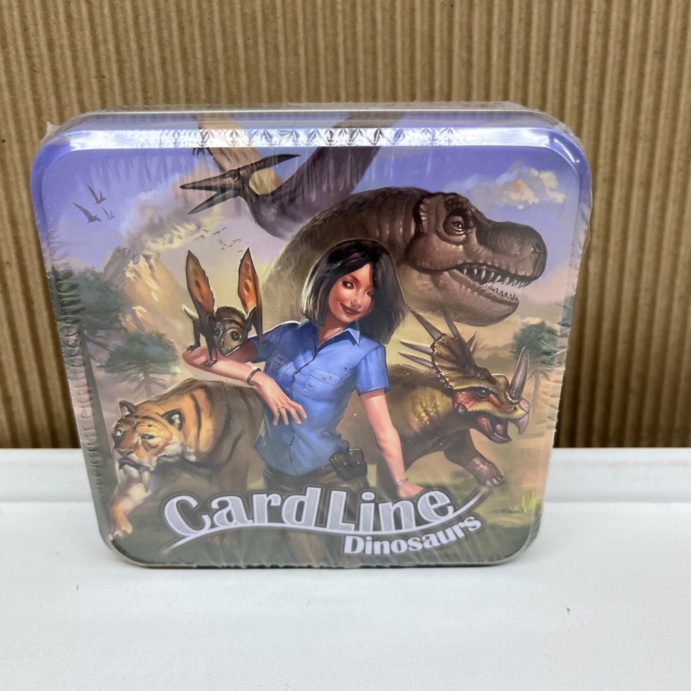 Cardline Dinosaurs Card Game Asmodee Bombyx Prehistoric Trivia Tin New Sealed